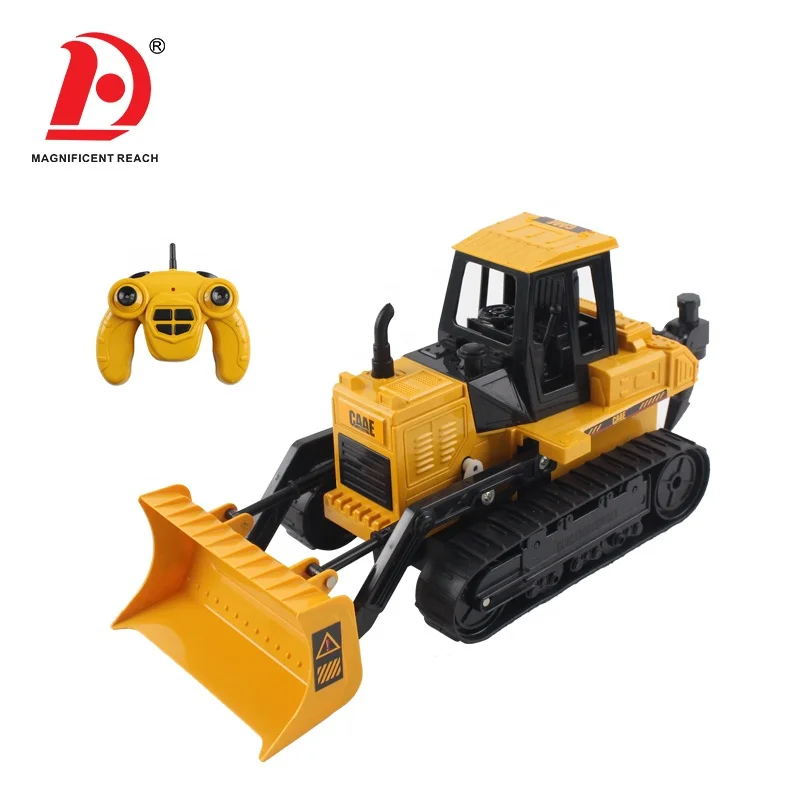 HUADA 2023 6CH 2.4G Plastic  RC Truck Model Bulldozer Toy with Battery & USB Cable