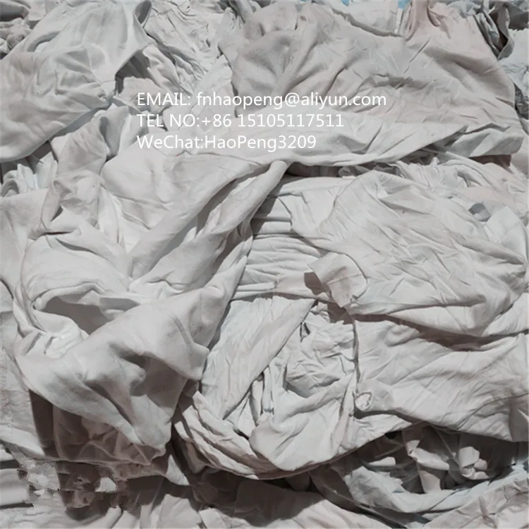 white color cut t shirt cotton rags 25 kg bales