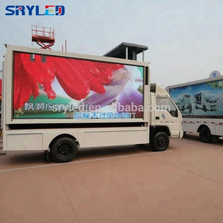 SRY moving advertising screen 3d video truck led display led truck van