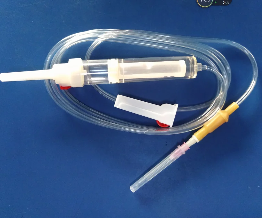 latex free DEHP free blood transfusion set blood giving set
