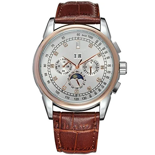 2018 Мужские автоматические механические часы moon phase style, частная марка, часы для мужчин