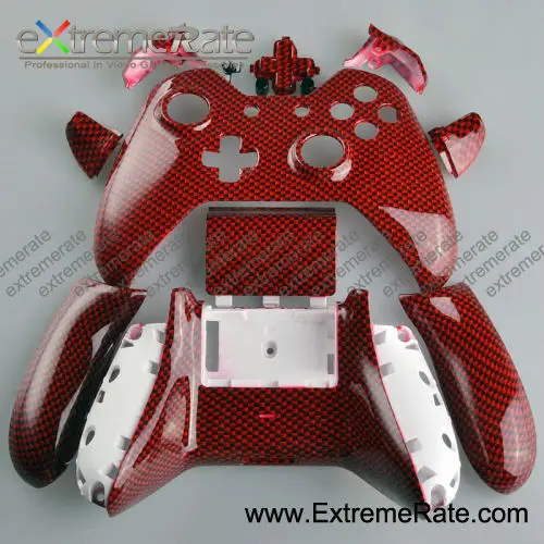 пользовательского гидро красный черный ёилья из углеродного волокна для xbox один процессор контроллер с джойстик