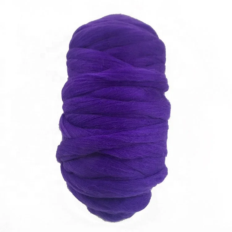 
Merino Wool Roving Super Soft Chunky Wool Top Spin Felt Craft Yarn Wool 
