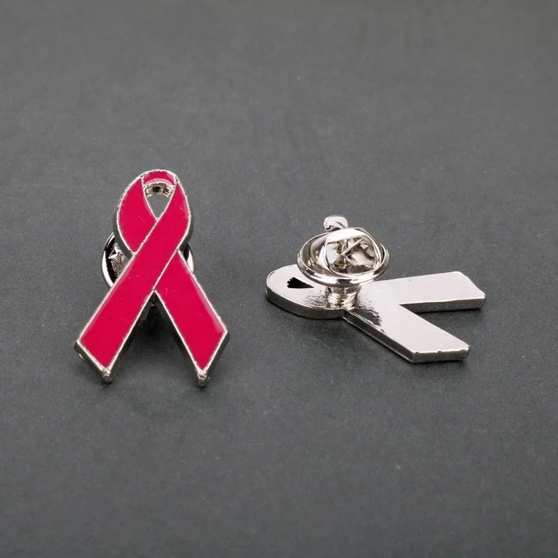 Wholesale Angel Pink Breast Cancer Awareness Ribbon Enamel Lapel Pin