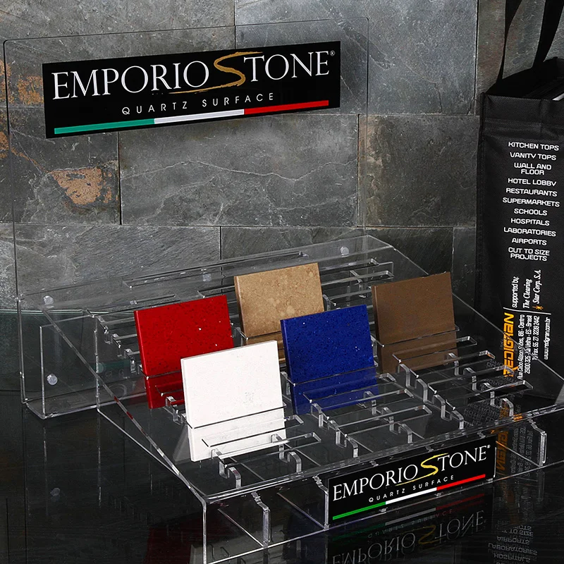 marble acrylic display shelf