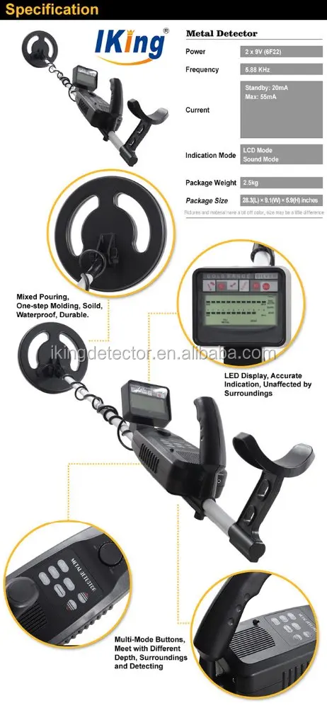 LCD indication Detector hobby like the MD-3500 professional industrial metal gold detector