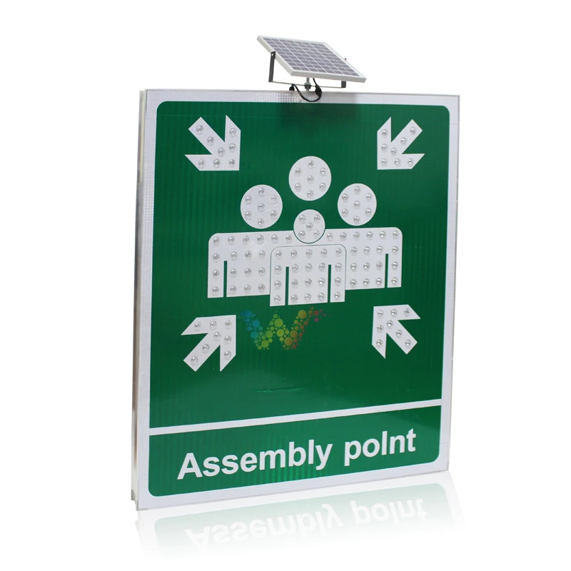 10 Years Factory LED flashing road warning signboard solar traffic signs