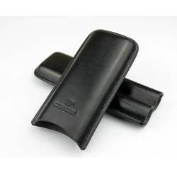 Custom 2-Finger PU Leather Cigar Case Humidor Travel Holder