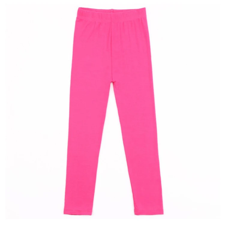Для малышей и детей постарше детская печать чистого цвета, Детские Классические леггинсы брюки для девочек; Леггинсы для девочек; От 3 до 8 лет Детские леггинсы для девочек