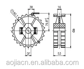 Hairise hot popular beverage industry transmission conveyor sprocket