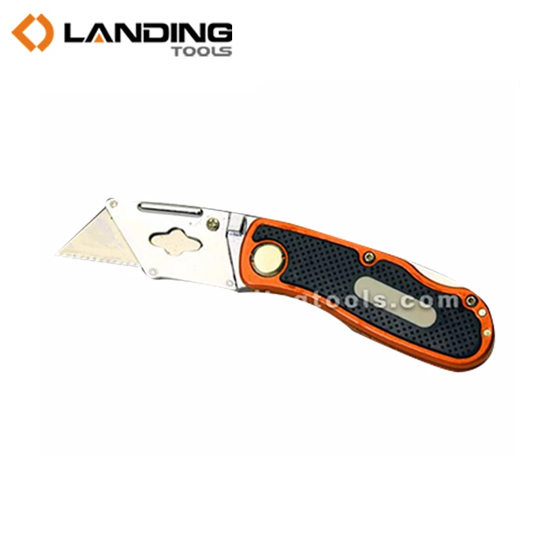 Landing Cheap 60# Carbon Steel Utility Knife Safety Box Cutter Pocket Folding Knife