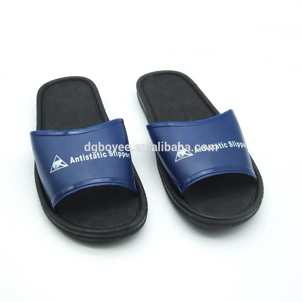 Blue PU /PVC cleanroom slipper ESD work Sandal esd slippers