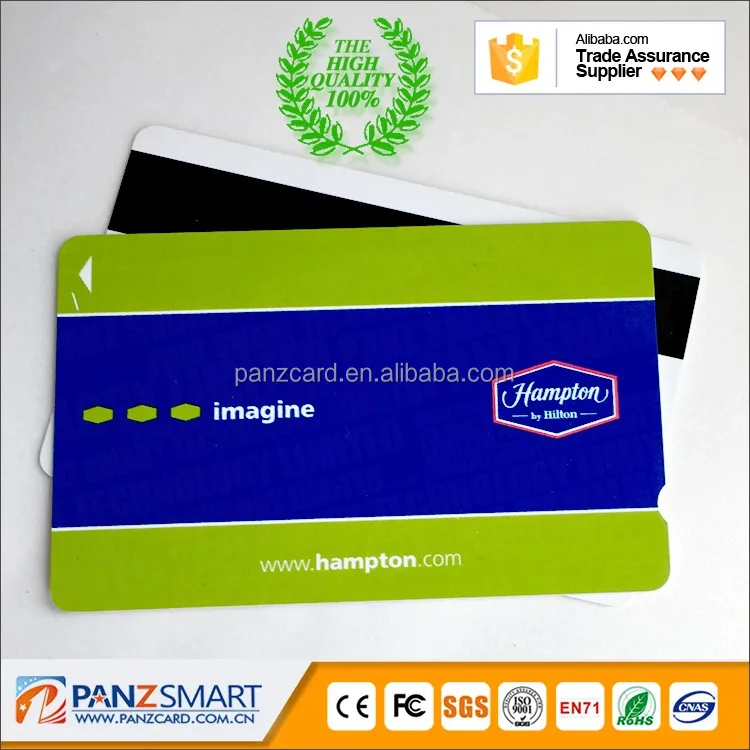 Custom plastic warranty Card PVC Plastic Gift Discount Loyalty card magnetic stripe Access control card for hotel key