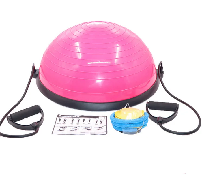 Half ball Exercise Balance Trainer W/resistance band &pump /Yoga/AIr dome /Fitness