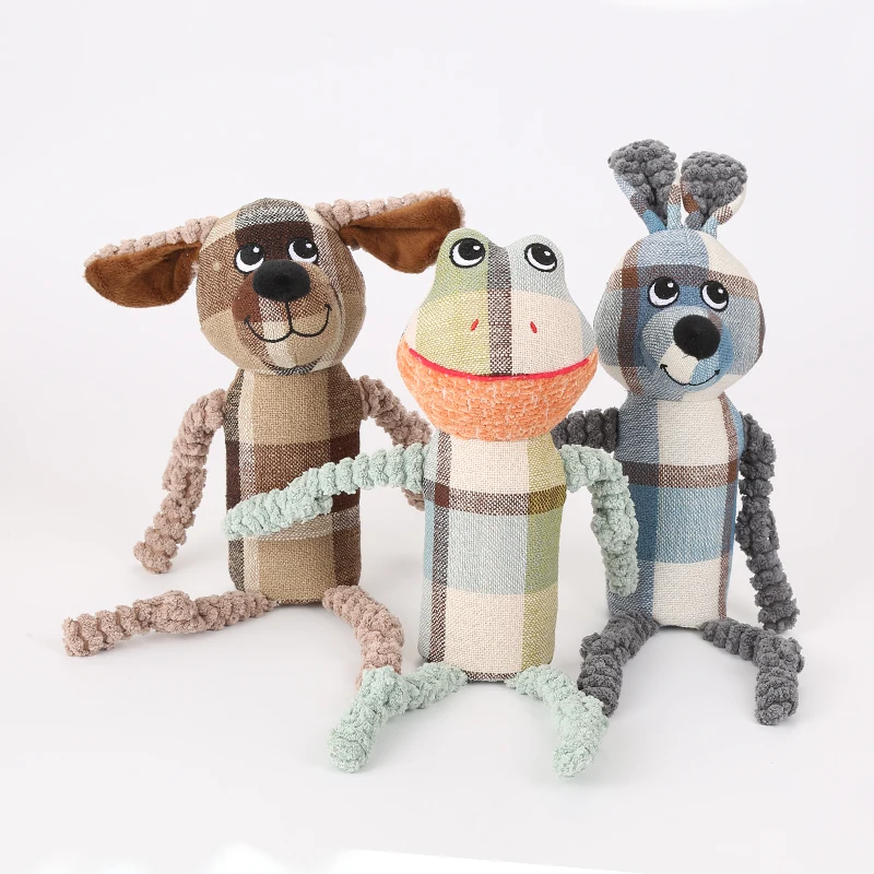 Superior Quality Dog toy canvas puppy frog rabbit shape Chew Chirping Plush  in stock fast delivery pet toys