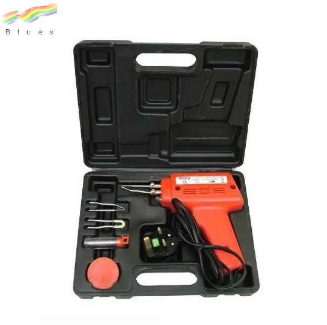 100w Electric Soldering Iron Solder Gun Kit + 3 Tips with Case 100 Watt 240v