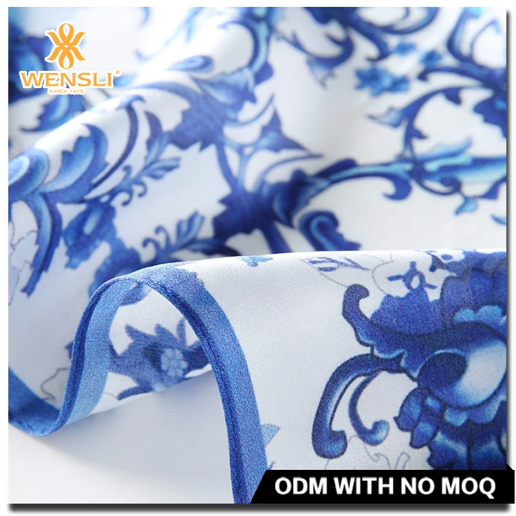 Chinese Custom 100% Silk Scarf Whosale Digital Printing