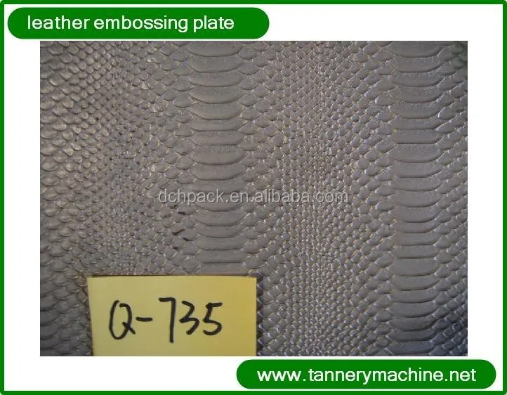 Supply Embossing plate for Tannery factory equipment for making shoes