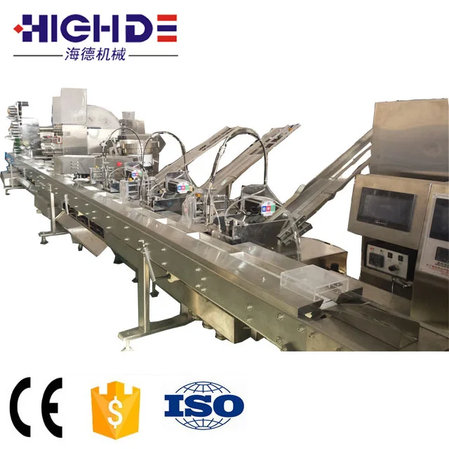 Knife, Fork, Spoon, Napkin, Wet wipe, Salt, Pepper, and toothpick packing machine