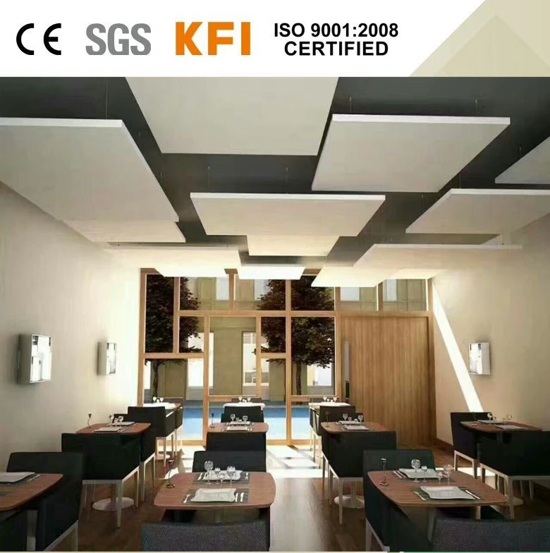 Attractive fiberglass suspended acoustic ceilings