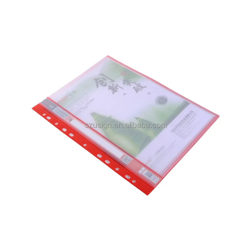 
US-10L Office Plastic A4 11 Holes Clear Book 10 pockets 