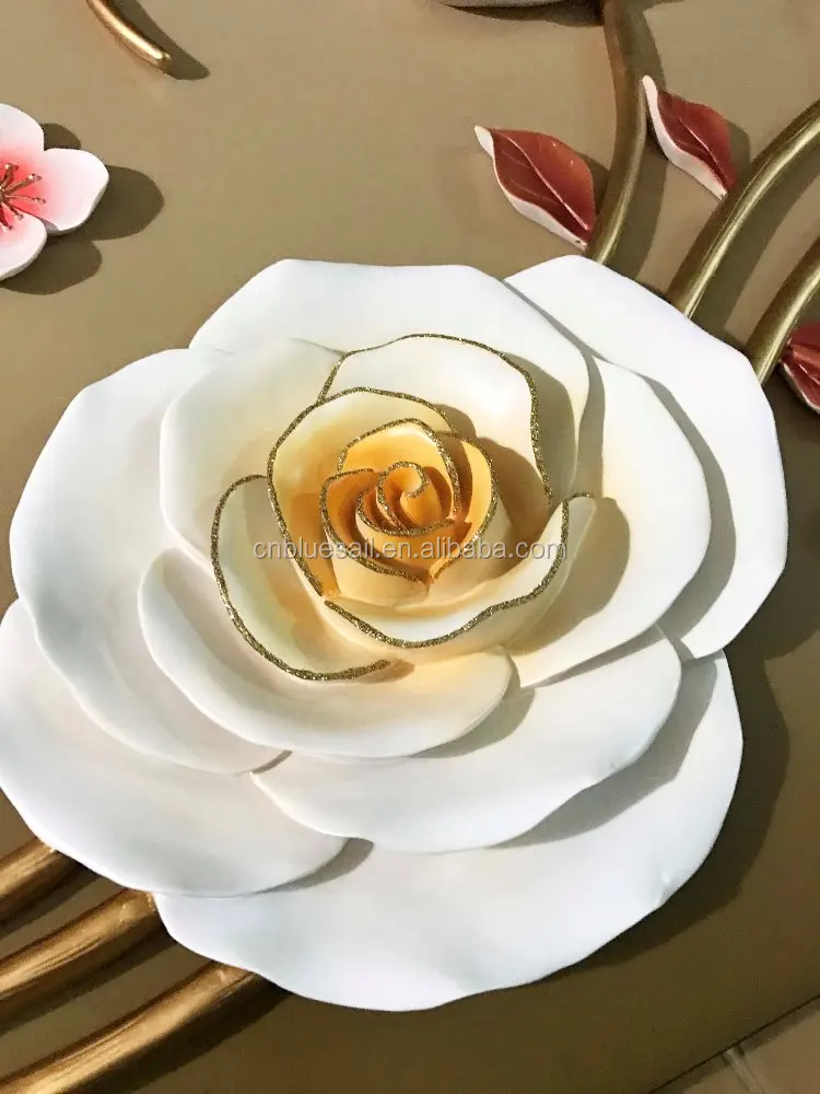 Resin art painting, Handpainted 3D flower art, Home Hotel decoration