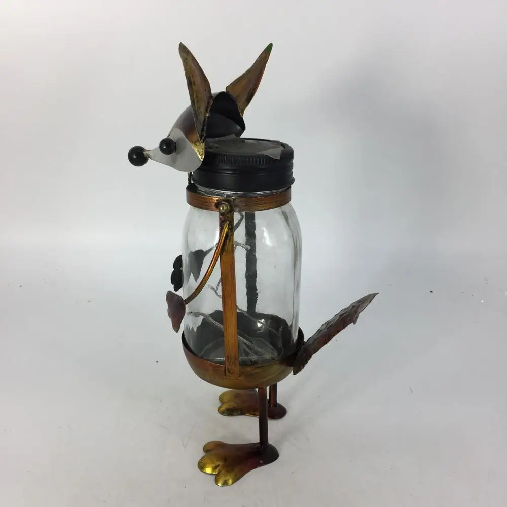 Металлический Лисий солнечный свет, беспроводная светодиодная Солнечная настольная лампа, садовая лампа