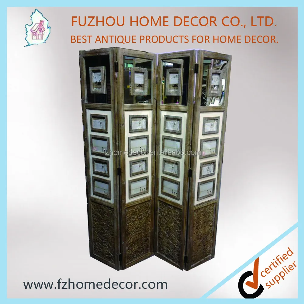 Hand-painted vintage french style Wooden Screen Partition/Room Divider