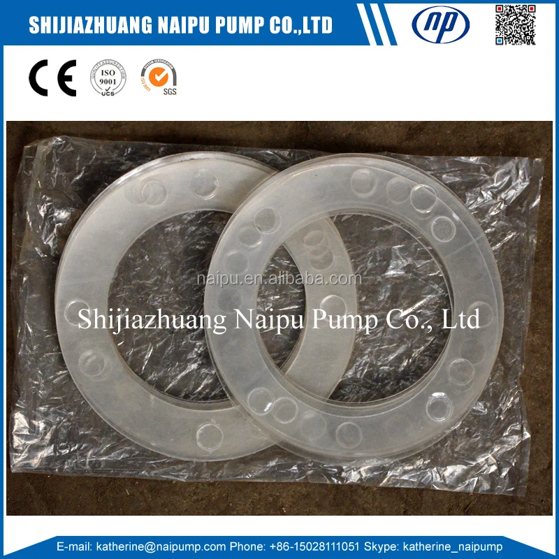 Mining Solid Slurry Pump Spare Shim End Cover Gasket in Rubber
