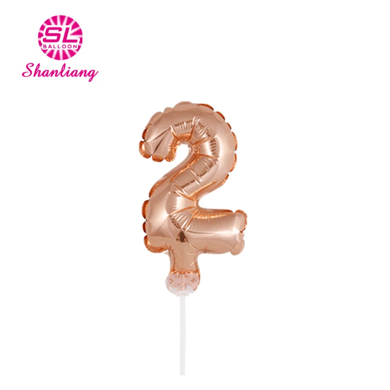 
Promotional toy mini number balloon topper cake decoration 