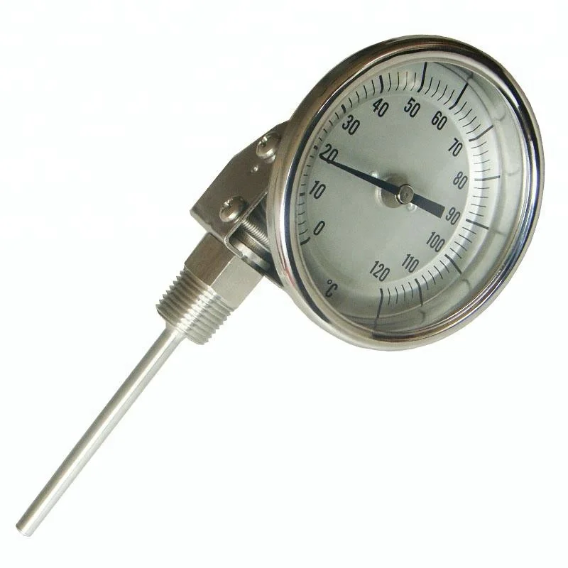 High quality Adjustable angle bimetal thermometer