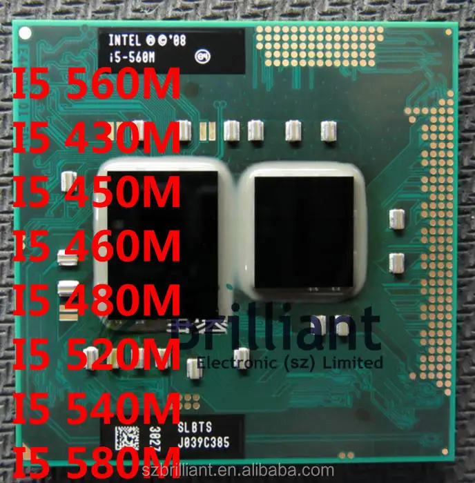 Процессор PGA для INTEL CORE I5 560M I5 430M I5 450M I5 460M I5 480M I5 520M I5 540M I5 580M
