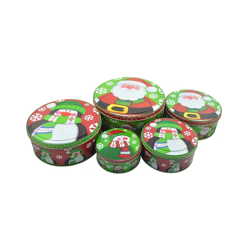 Custom tins box for cookies food grade biscuit tins christmas metal can cookie tin box