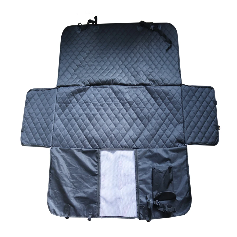 
600D Oxford Fabric Waterproof Dog Car Seat Cover with Mesh Window Pet Travel & Outdoors 