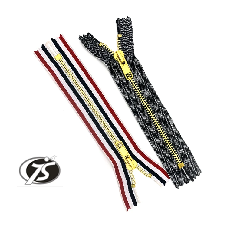 
Special tape auto lock puller Golden Plated Plated #5 Y teeth Metal Zipper gun metal plated zipper 