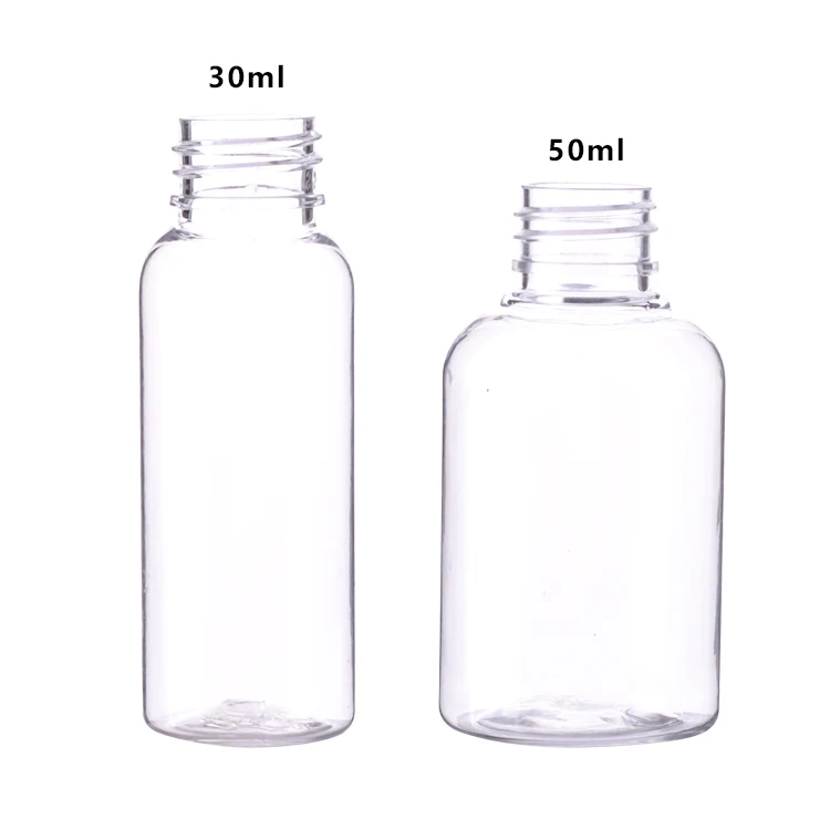 PET cosmetic plastic bottle 50ml travel bottle set mini spray bottle