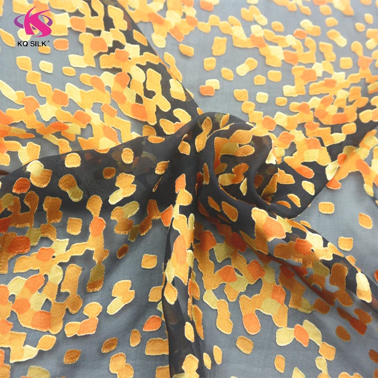 
Wholesale Alibaba Silk Burnout Fabric In Stock Print Silk Opal for Dress Fashion Fabric 