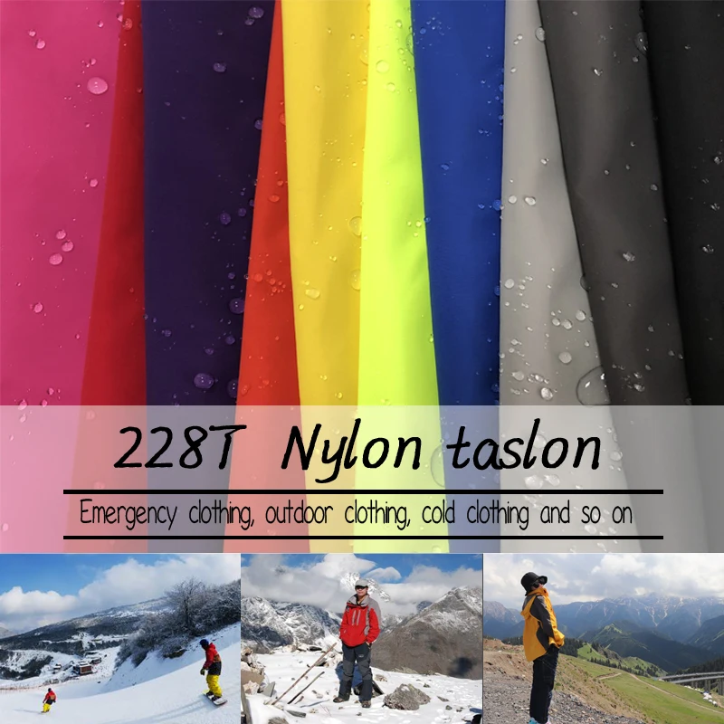 waterproof breathable nylon taslon fabric for ski wear Mountaineering wear jacket fabric