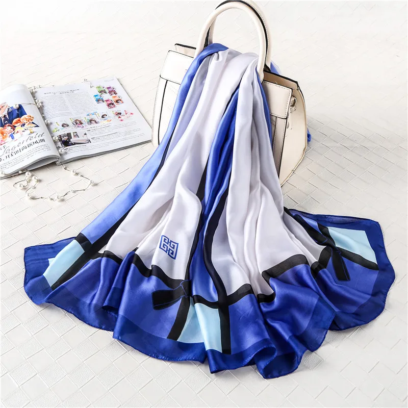 Zipei 2019 fashion hot sale woman scarf silk satin beach scarf shawl