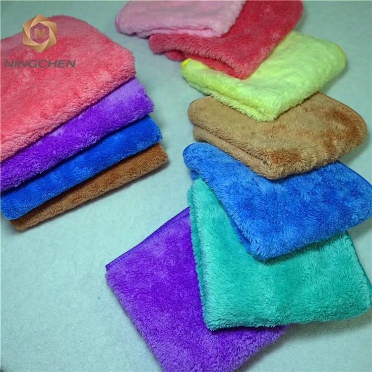 80% polyester 20% polyamide super soft thicken car washing ultra fine microfiber nano towel/cleaning cloth towel