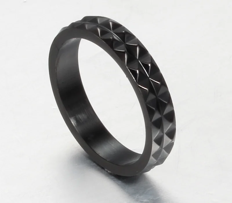 
Wholesale unique design black gear stainless steel ring designed for men 