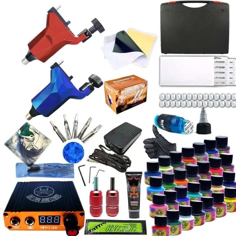 Wholesale Tattoo Supplies Professional Tattoo  Kits Two Tattoo pens machine gun