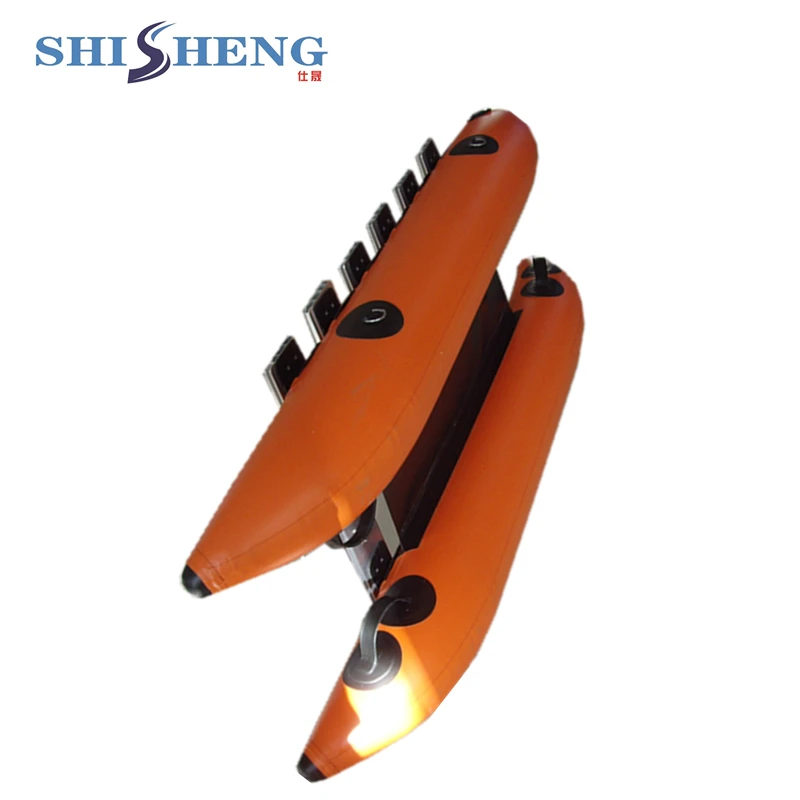 CE aluminum floor inflatable catamaran boat for sale