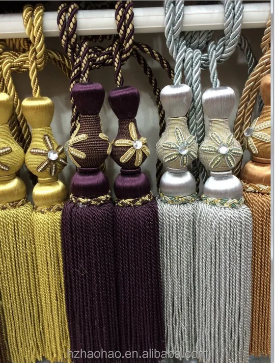 Wholesale Viscose Rayon Curtain Tassels Curtain Buckle Curtain Tieback Trimming wholesale design tie back
