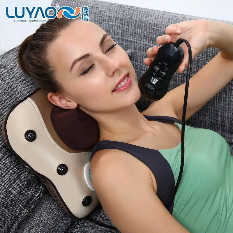 Luyao Rechargeable Shiatsu Pillow Massager Neck Pillow  Massager Car Home Massage Pillow Electric