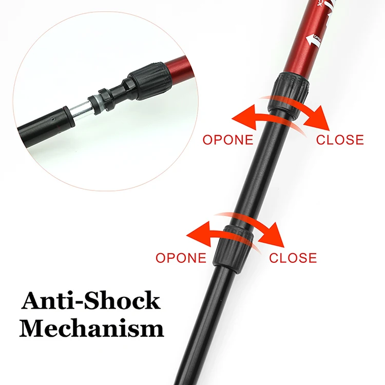 Hitorhike Aluminum 6061 Trekking Poles Lightweight Walking Stick With Cork Grips