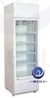 198L Коммерческих стеклянные двери настенный холодильник