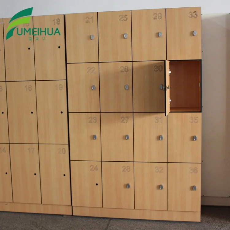 Factory Price Wood Grain Color HPL Locker for Fitness Club
