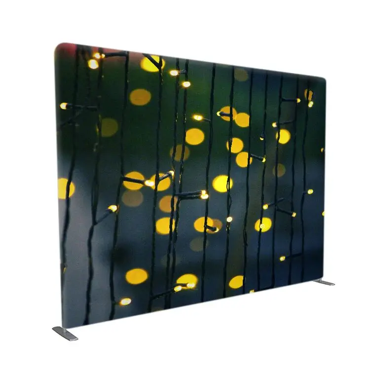 Straight tension fabric display custom double sided printing pillow case photo booth backdrop 8x8