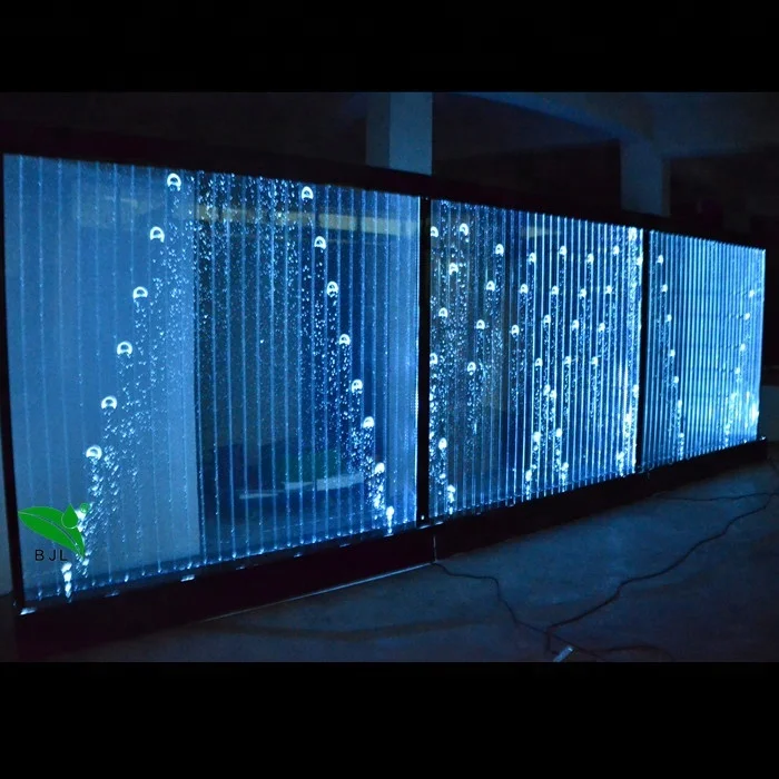 
LED Acrylic Waterfall Standing Wall Decoration Divider screen Programme Bubble Dancing Water Wall 